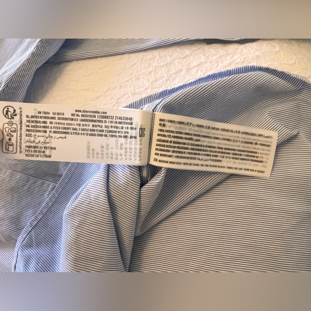 Abercrombie & Fitch Blue Striped Button Down - Picture 10 of 11